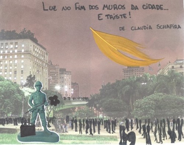 Montagem Luz no fim dos muros da cidade